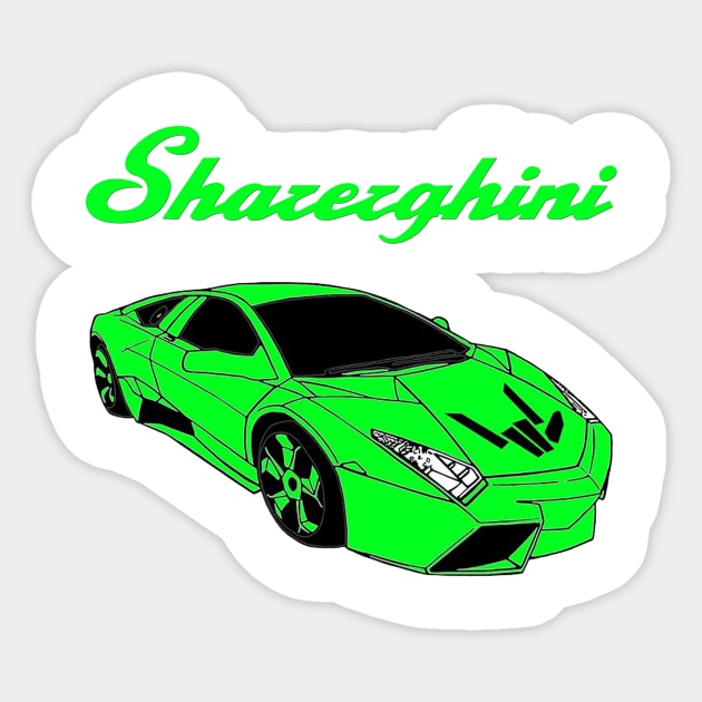 sharerghini sharerghini merch sharerghini Green rainbow Sharerghini Green Sticker TeePublic